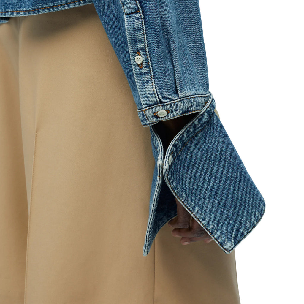 Women's Spring And Fall Tannin Short Hooded Shirt Washed Cotton Loose Casual Single Breasted Jacket #72321