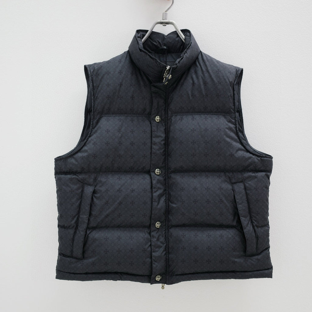 Men's And Women's Fall/Winter Fashion Casual Stand Collar Zipper Single Button Hidden Pattern 925 Sterling Silver Hardware Down Sleeveless Vest #79126