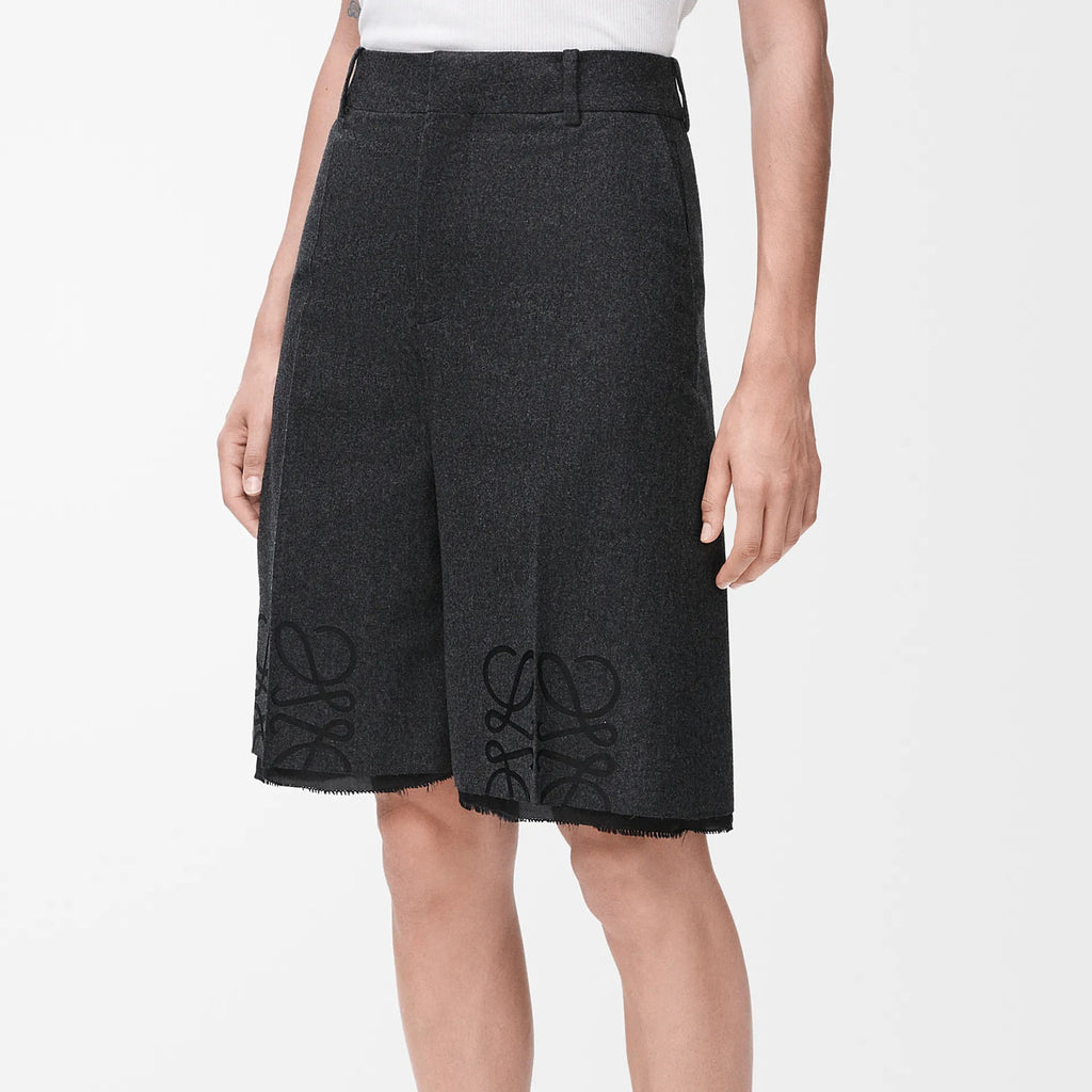 Women's Spring/Summer Solid Color Pattern Printed Mid Waist Casual Wool Shorts #76172