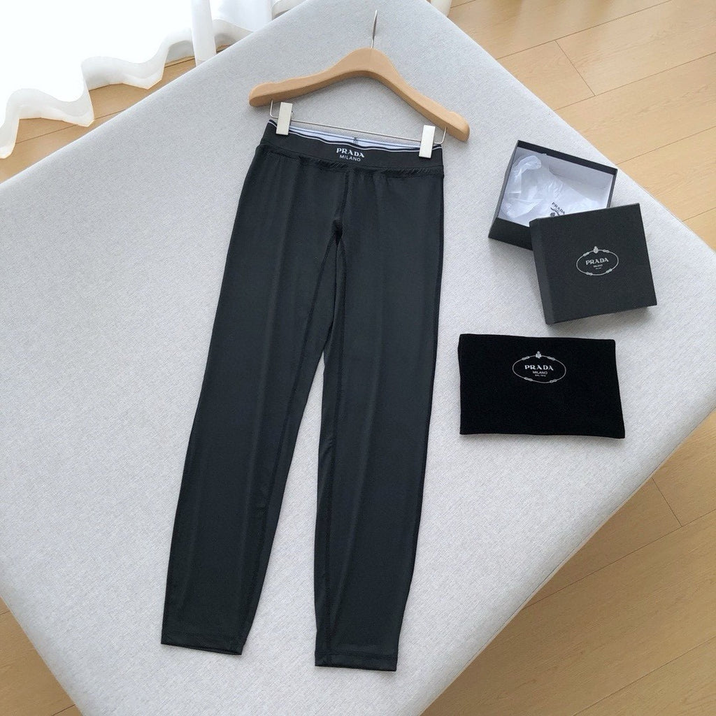 Women's Spring and Autumn Black Slim Leggings Bottom Pants #72623