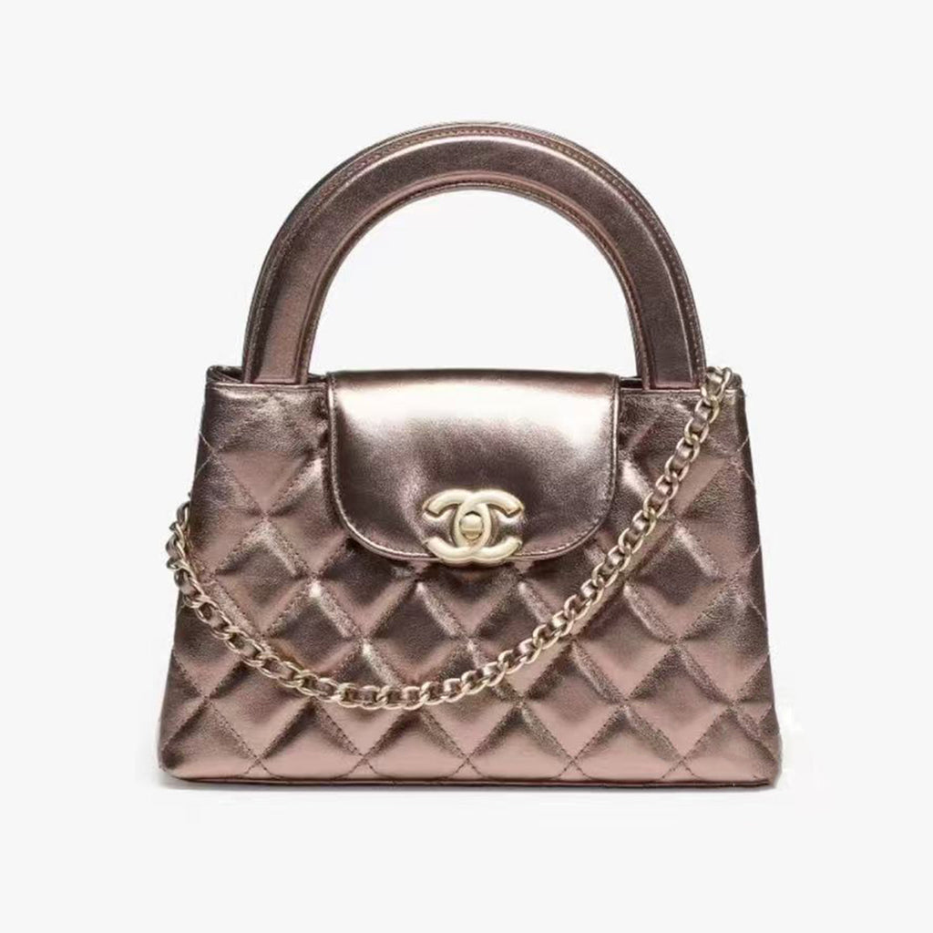 25p Century Vintage Collection Kelly Clutch With Flap Elegant Metal Chain Shoulder Bag Bgas #82165A