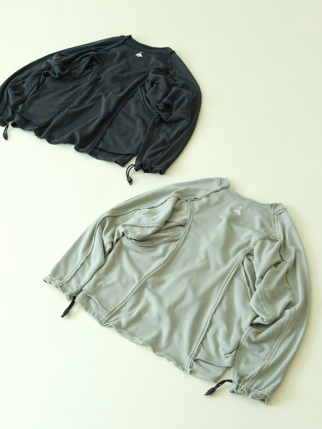 Originals X HAMCUS Men's and Women's Solid Colour Cropped Round Neck Pullover Long Sleeve Sweatshirt #99124