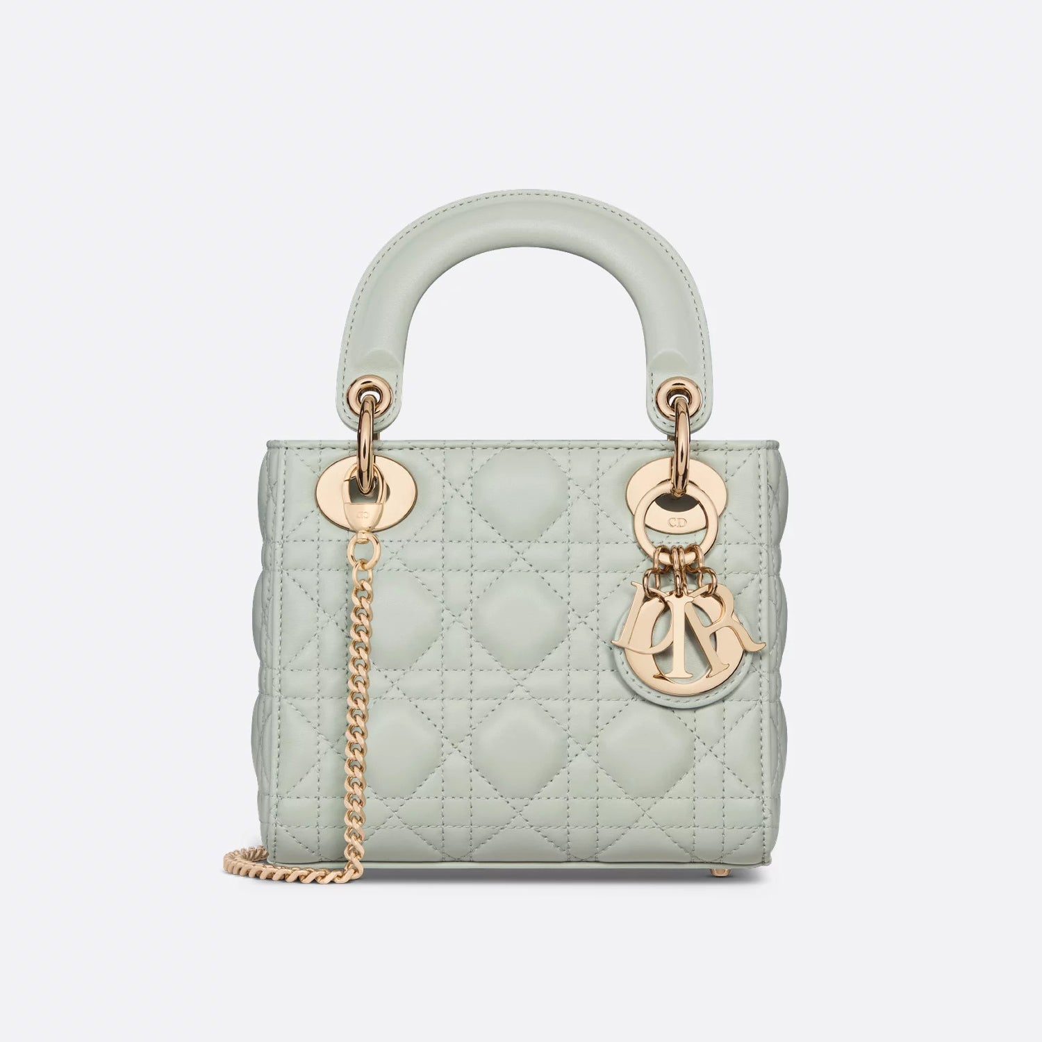 CD Lady Women's Solid Color Metal Pendant Removable Chain Shoulder Strap Wicker Pattern Sheepskin Leather Single Shoulder Crossbody Handbag Bag Bags #77461