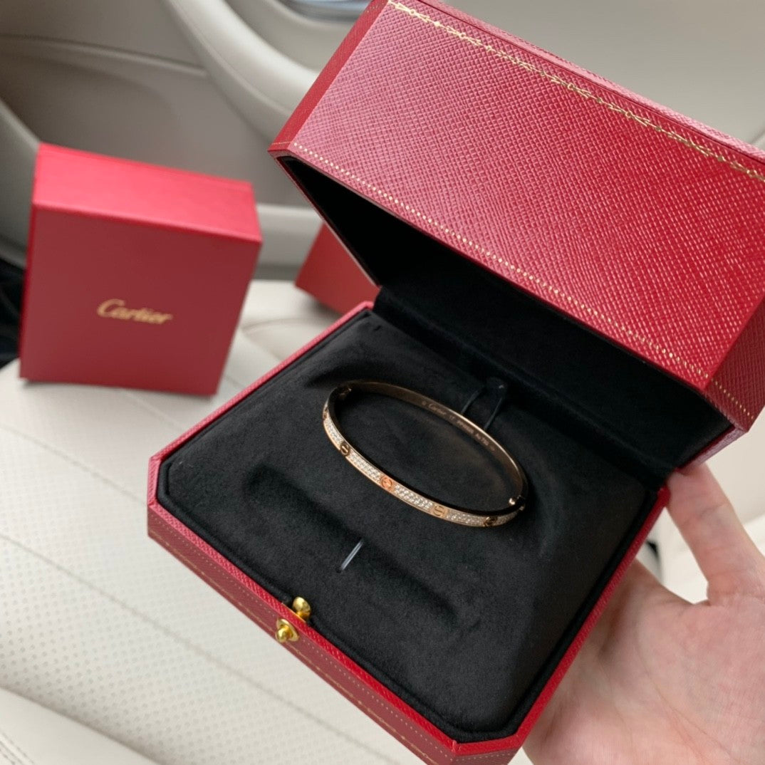 Men's And Women's Full Of Stars Full Of Diamonds Narrow Rose Gold Bracelet Jewelry #73169