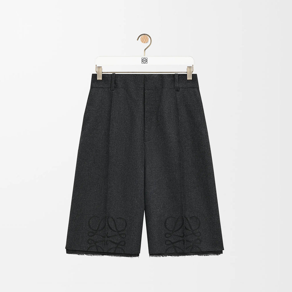 Women's Spring/Summer Solid Color Pattern Printed Mid Waist Casual Wool Shorts #76172