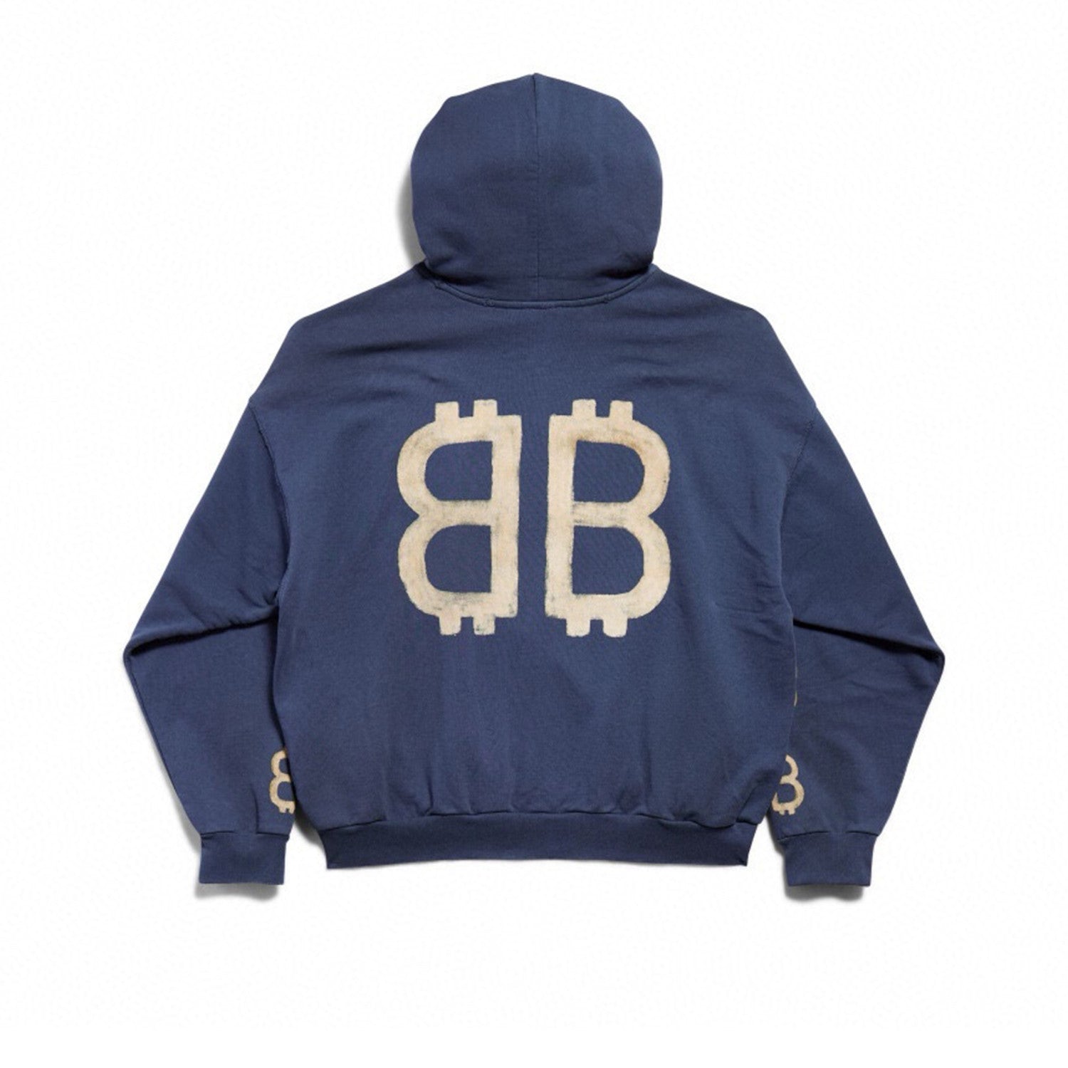 Men's Spring And Autumn Bitcoin Printed Logo Hooded Sweatshirt Fashion High Street Trend Long Sleeve Top Pullover Hoodies Ngvp #8692