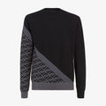 Men's Spring Autumn FF Classic Twill Jacquard Patchwork Crew Neck Knit Pullover Sweater #97843