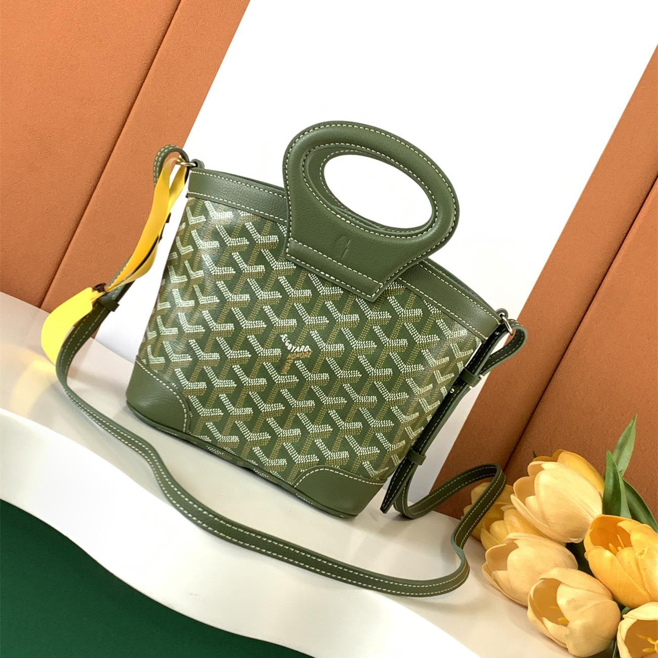 Beluga Women's Y-shaped Floral Print Adjustable Detachable Shoulder Strap Canvas And Calfskin Shoulder Mini Bag Crossbody Handbag Bags #77441