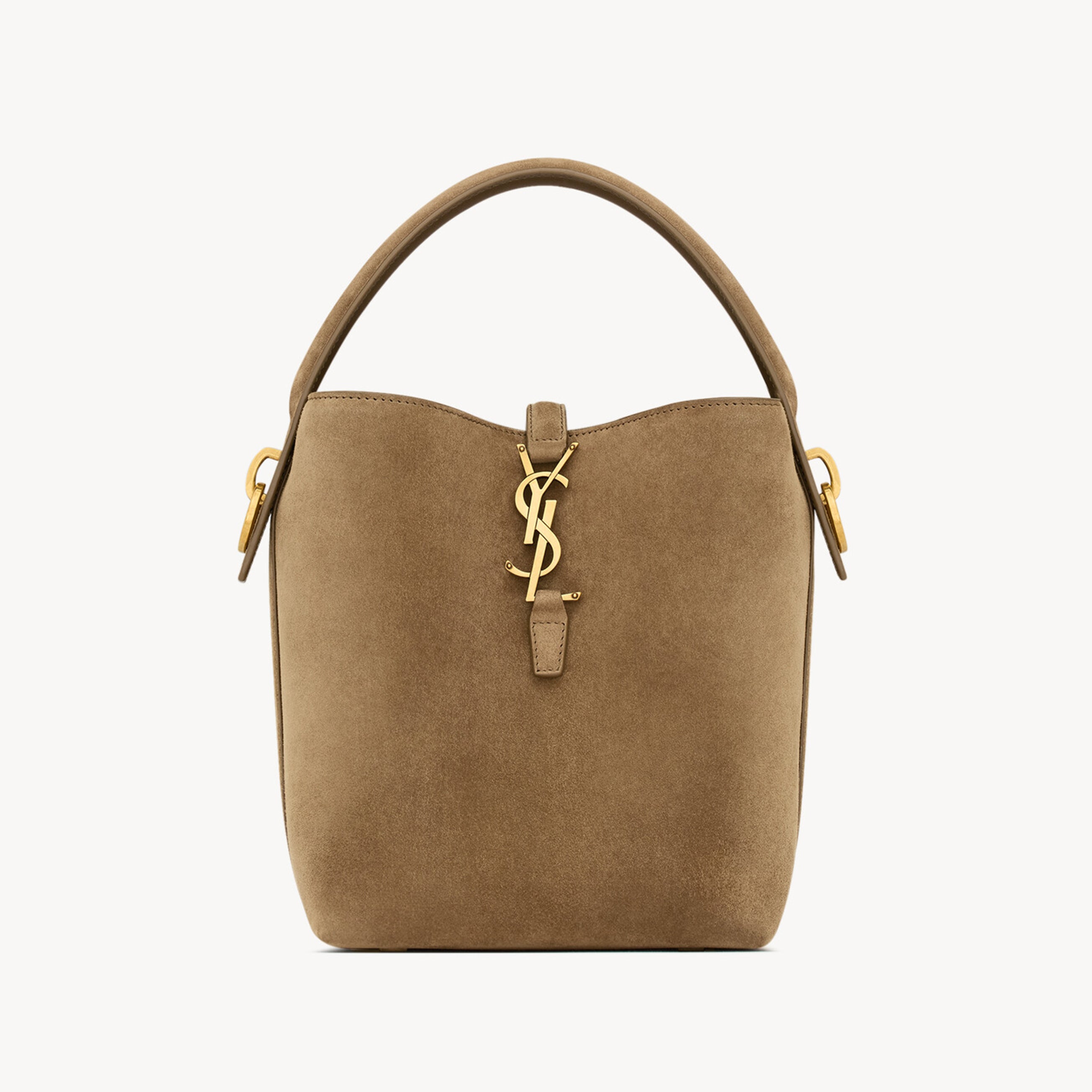 YS Women's LE 37 Logo Hook Buckle mini Small Glossy Solid Color Bucket Bag Suede Leather Handbags Casual Bags 7490362R20W9207 #81334