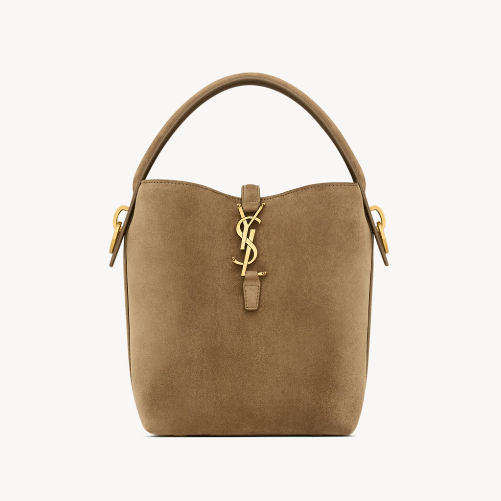 YS Women's LE 37 Logo Hook Buckle mini Small Glossy Solid Color Bucket Bag Suede Leather Handbags Casual Bags 7490362R20W9207 #81334