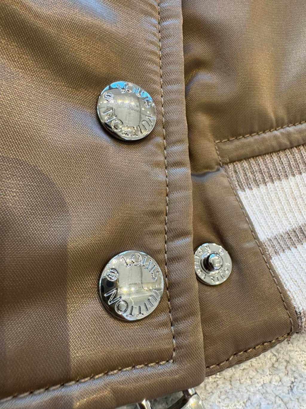 Satin Material Lapel Classic Monogram Aged Pattern Pilot Jacket #194241