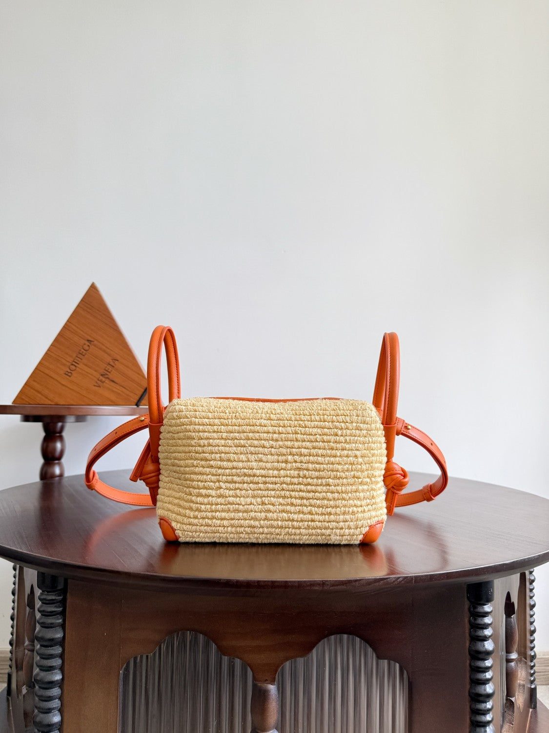 BV Loop Top Handle Women's Detachable Shoulder Strap Ring Handle Raffia And Leather Shoulder Bag Handbag Bags #77634