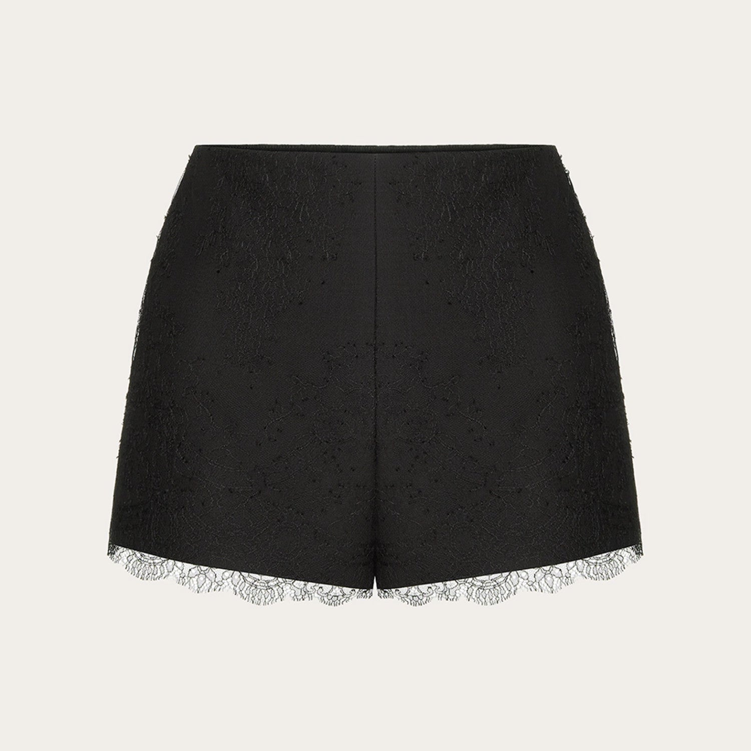 Women's Summer Floral Lace Straight High Waist Casual Black Fit Shorts Ngvp #9526