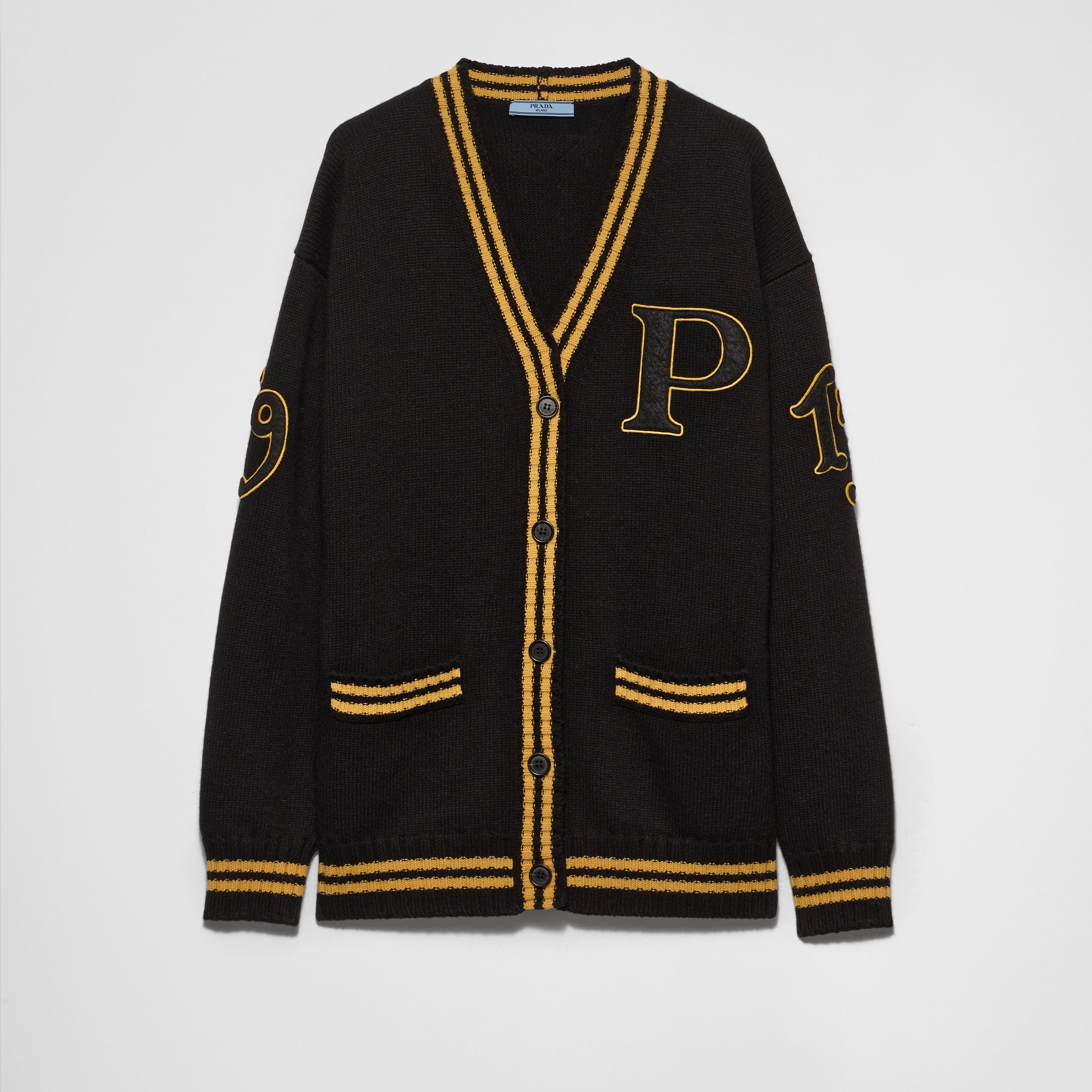 Women's Fall And Winter Oversize College Style Splicing Letters Embroidery Wool Cardigan Sweater Fashion Casual Single-breasted Knit Sweater Knitted Ngvp #9246