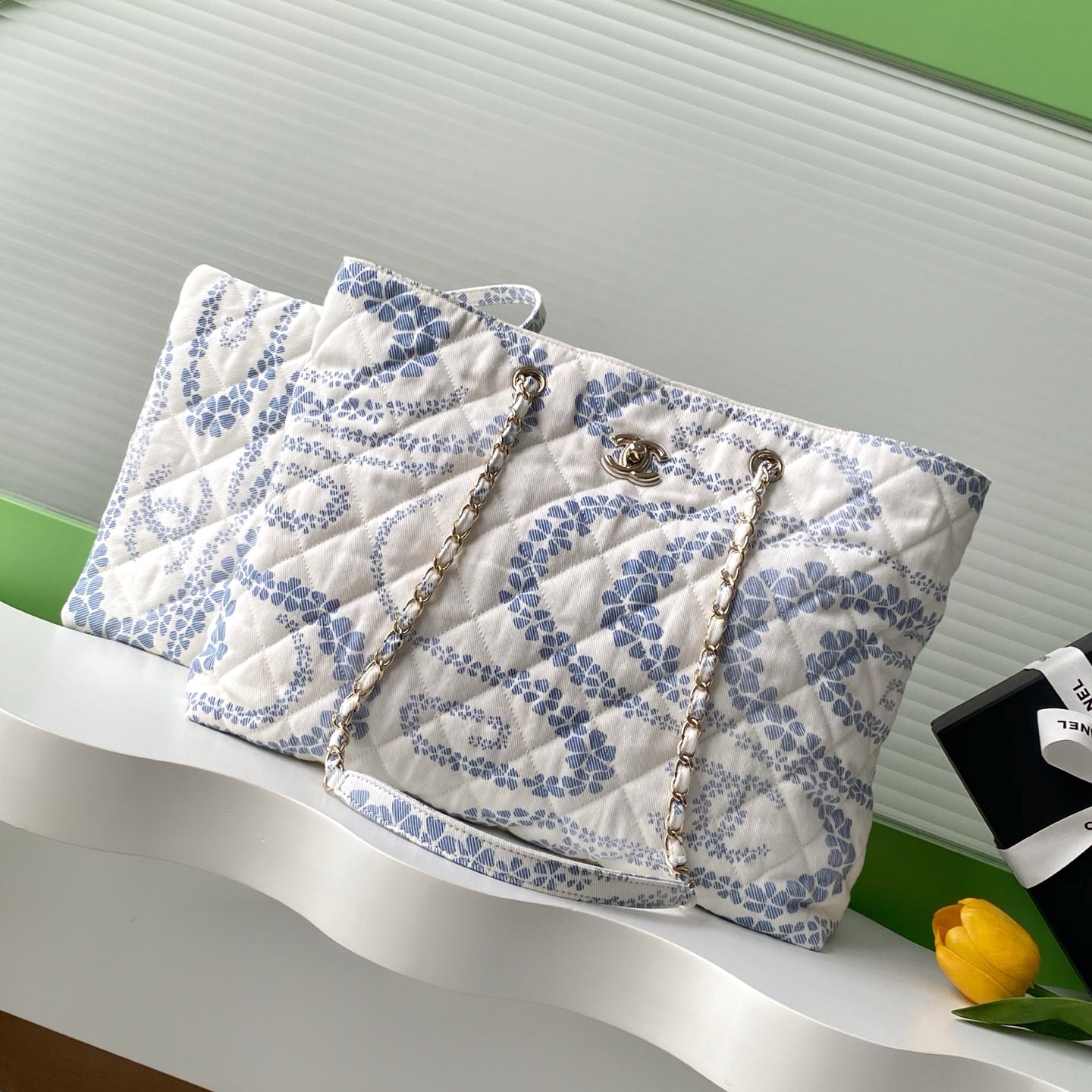 Women's Solid Color Chain Cherry Blossom Print Cotton Shoulder Bag Bags #77446