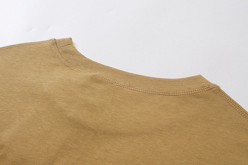 Women's Summer Solid Color Letter Print Round Neck Cotton Short Sleeve T-Shirt #74914