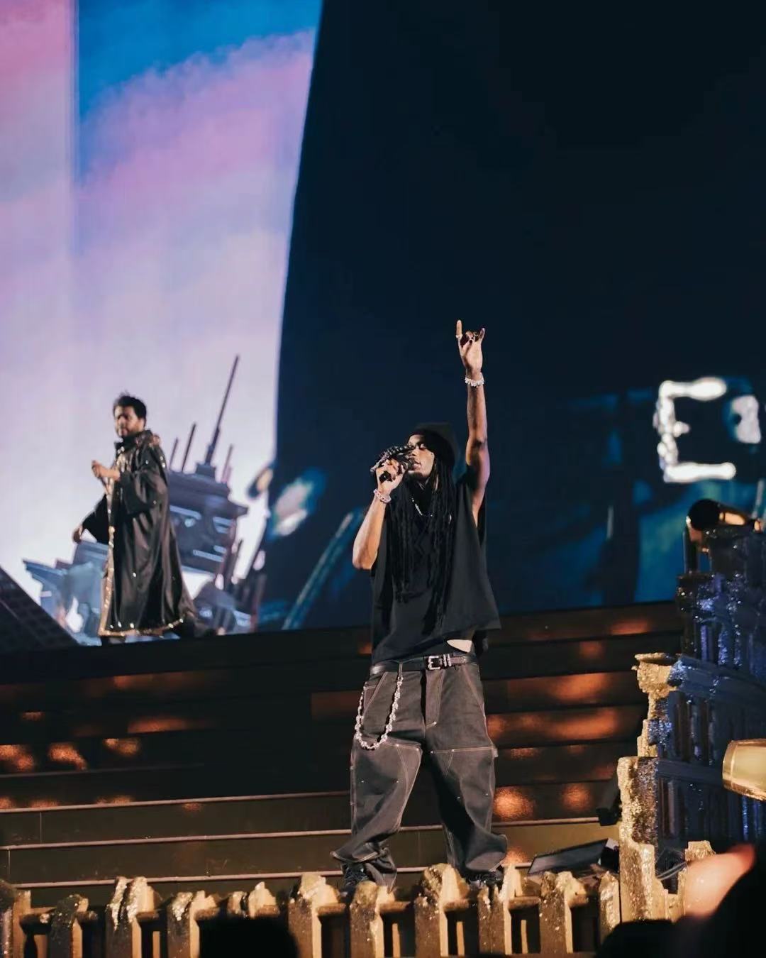 Opium Yvl Style Playboicarti Black Canvas os Fit Loose Solid Color Vest tee Men's Spring/Summer Fashion Trend High Street T-Shirt Ngvp #2411