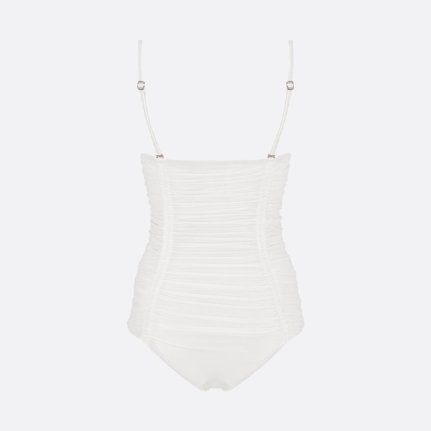 Women's Summer Embroidered Logo Pleated Nylon Halter One-piece Swimsuit #72877