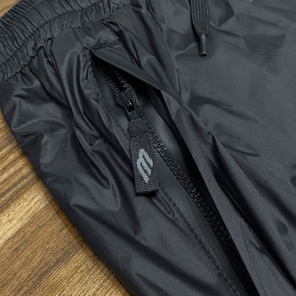 26SS Early Spring Technology Nylon Color-Blocked Drawstring Fleece Warm Climbing Ski Loose Straight Casual Long Pants #194273