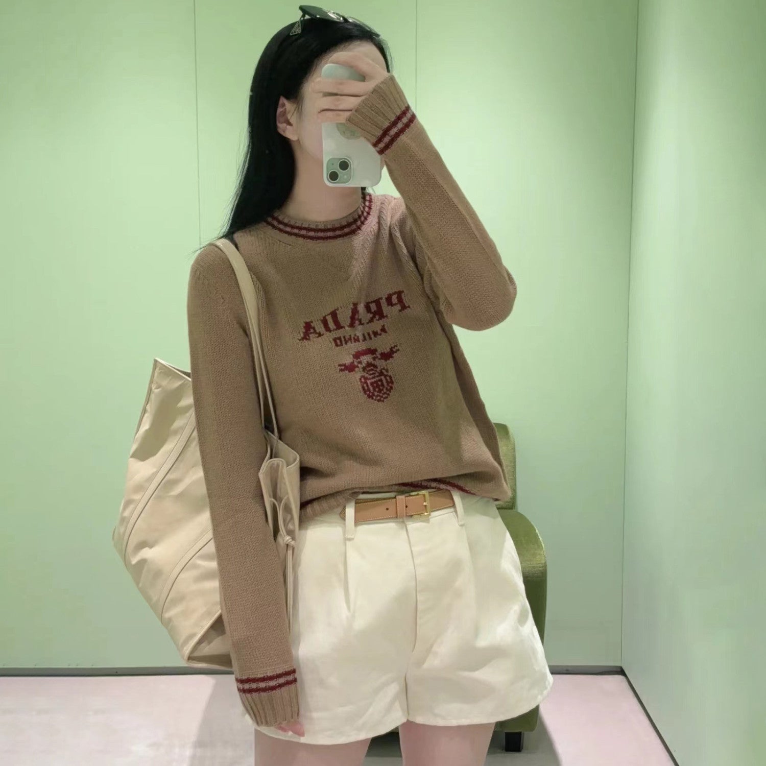 Women's Autumn and Winter Logo Letter Wool Round Neck Long Sleeve Sweater Pullover #73163