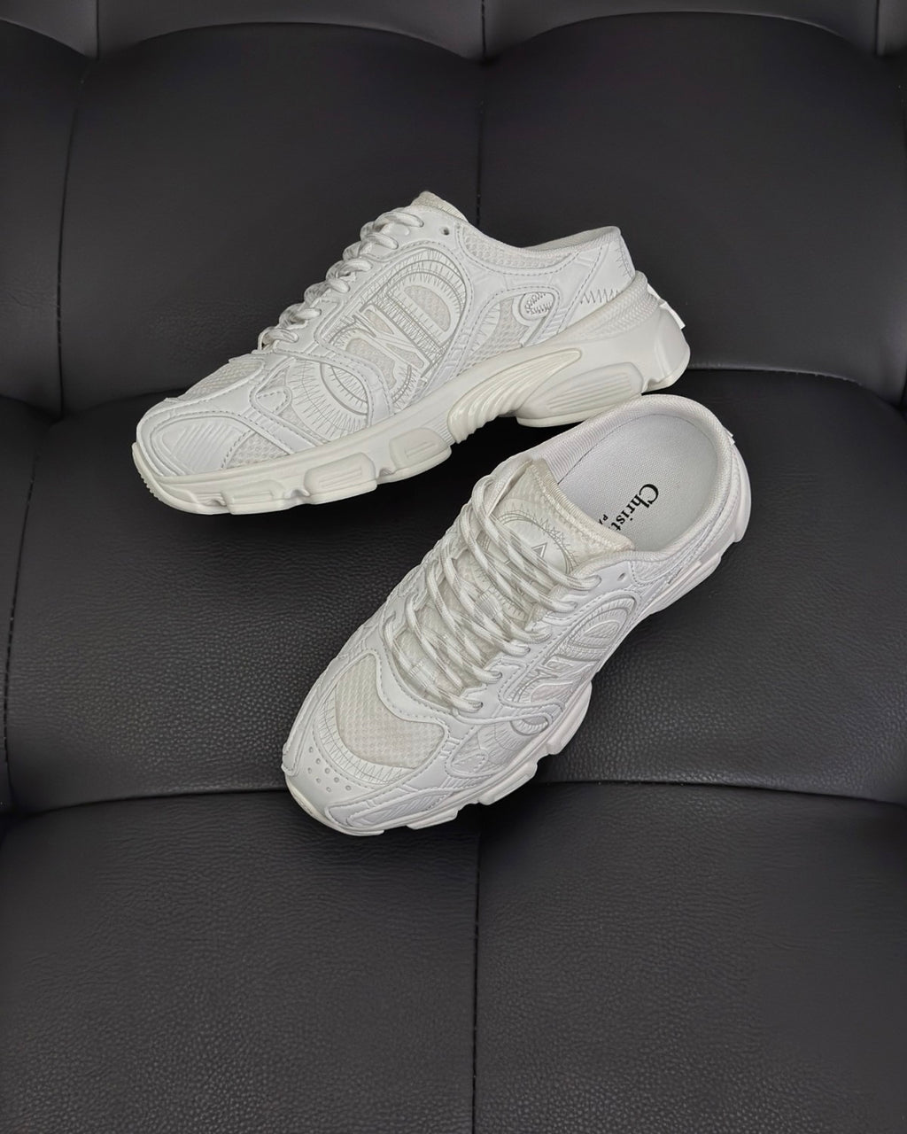 CD Chrono Women's Spring/autumn Two-tone Mesh Fabric Round Toe Lace-up Slip-on Low-top Shoes Fashion Casual #78135