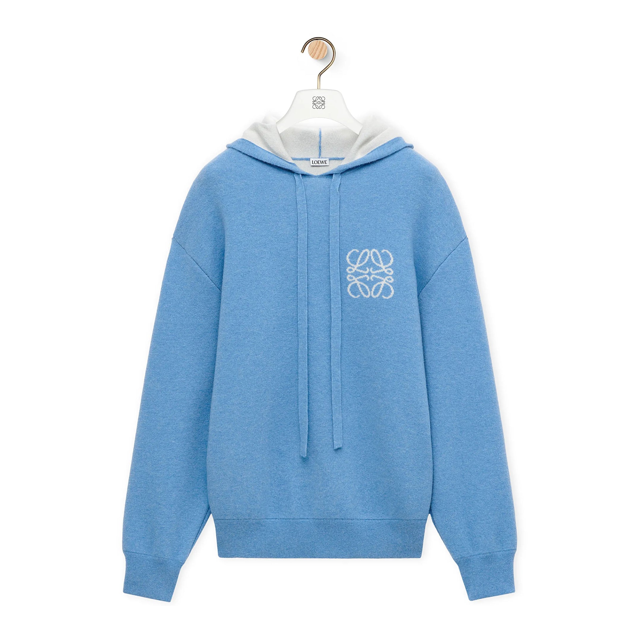 Men's And Women's Spring and Autumn Solid Color Cashmere Long Sleeve Hooded Sweatshirt Pullover #98148