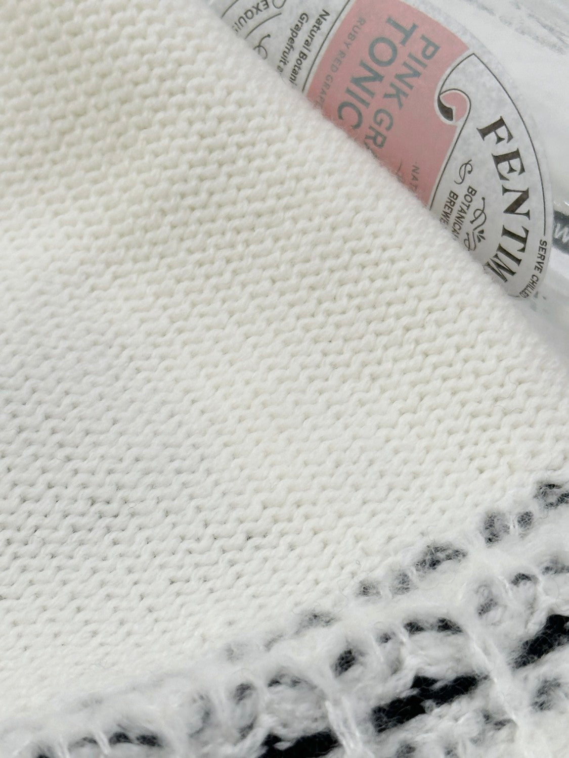 Women's Winter Black and White Wool Knit Hat Cap #73139