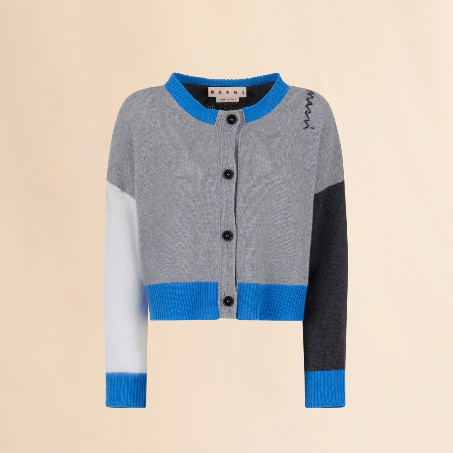 Women's Spring/Fall Fashion Casual Crew Neck Ribbed Trim Single-Button Long-Sleeve Knit Cardigan #78638