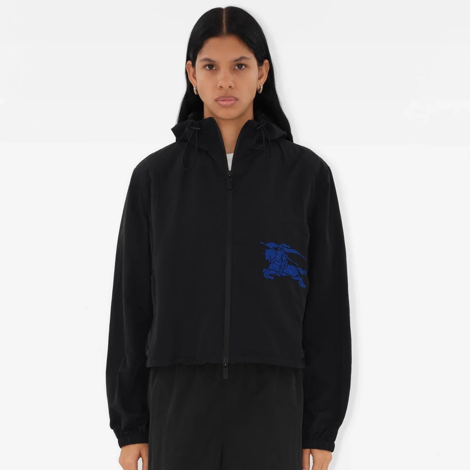 Women's Spring and Autumn Solid Color Logo Printed Hooded Zipper Long Sleeve Jacket #72151