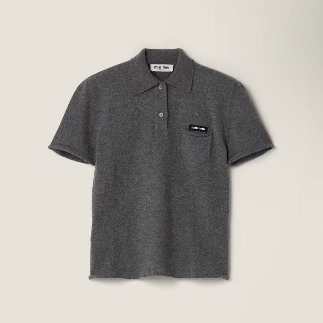 Monogrammed Polo Wool Knitted Short-Sleeve T-Shirt #194309