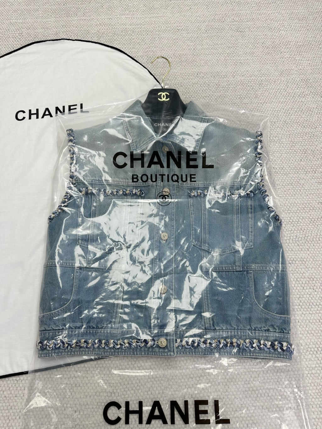 Women's Summer Fashion Casual Denim Collared Single-Breasted Sleeveless Top Vest #78486