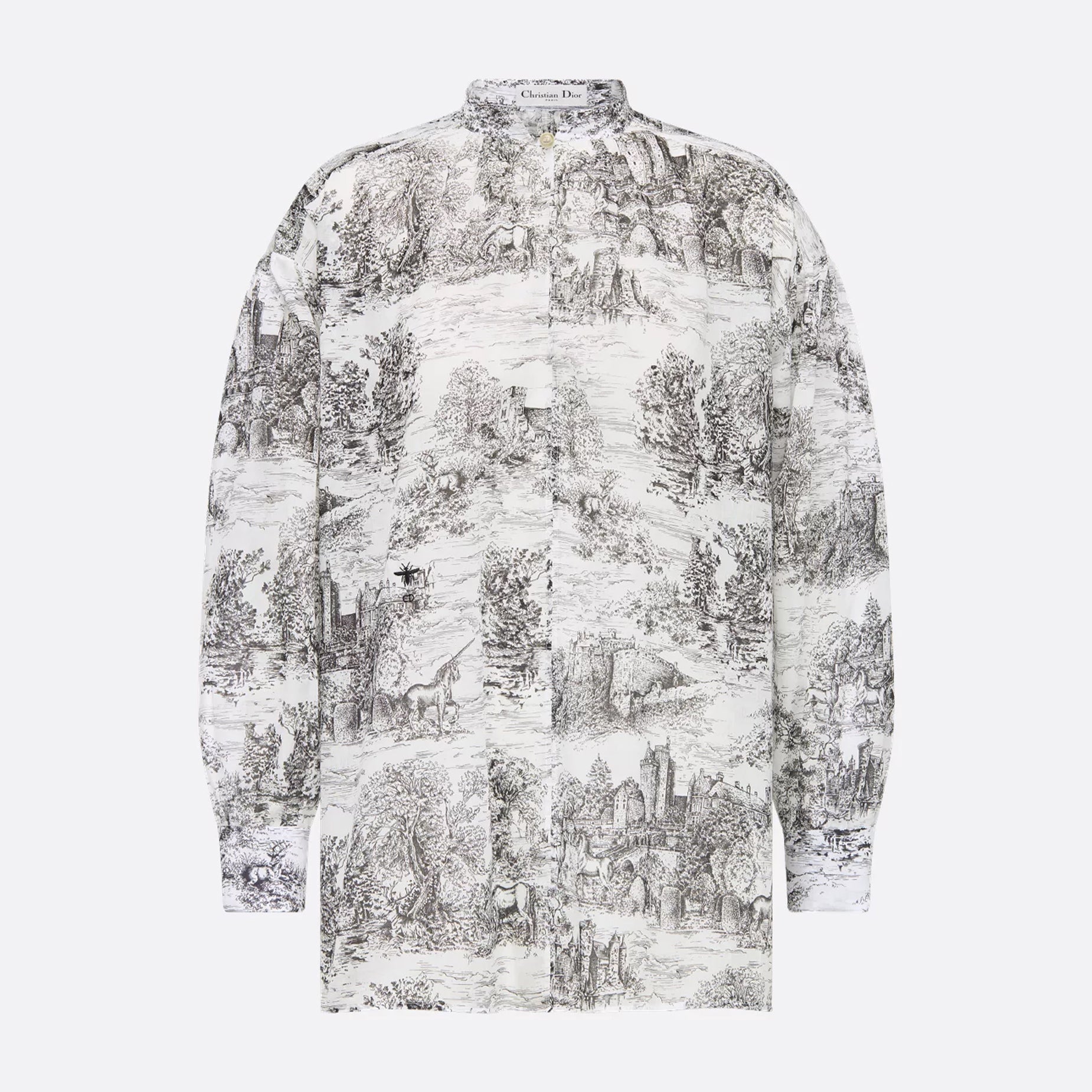 Women's Retro Printed Cotton Spring Summer Autumn Standing Collar Fit Long Sleeve Shirt Ngvp #9621