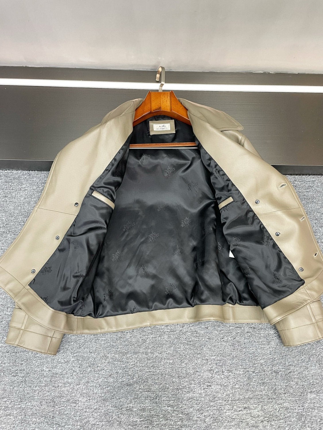 Men's 2025FW New Zealand Sheepskin Leather Jacket Double-breasted Bomber Jacket #194116