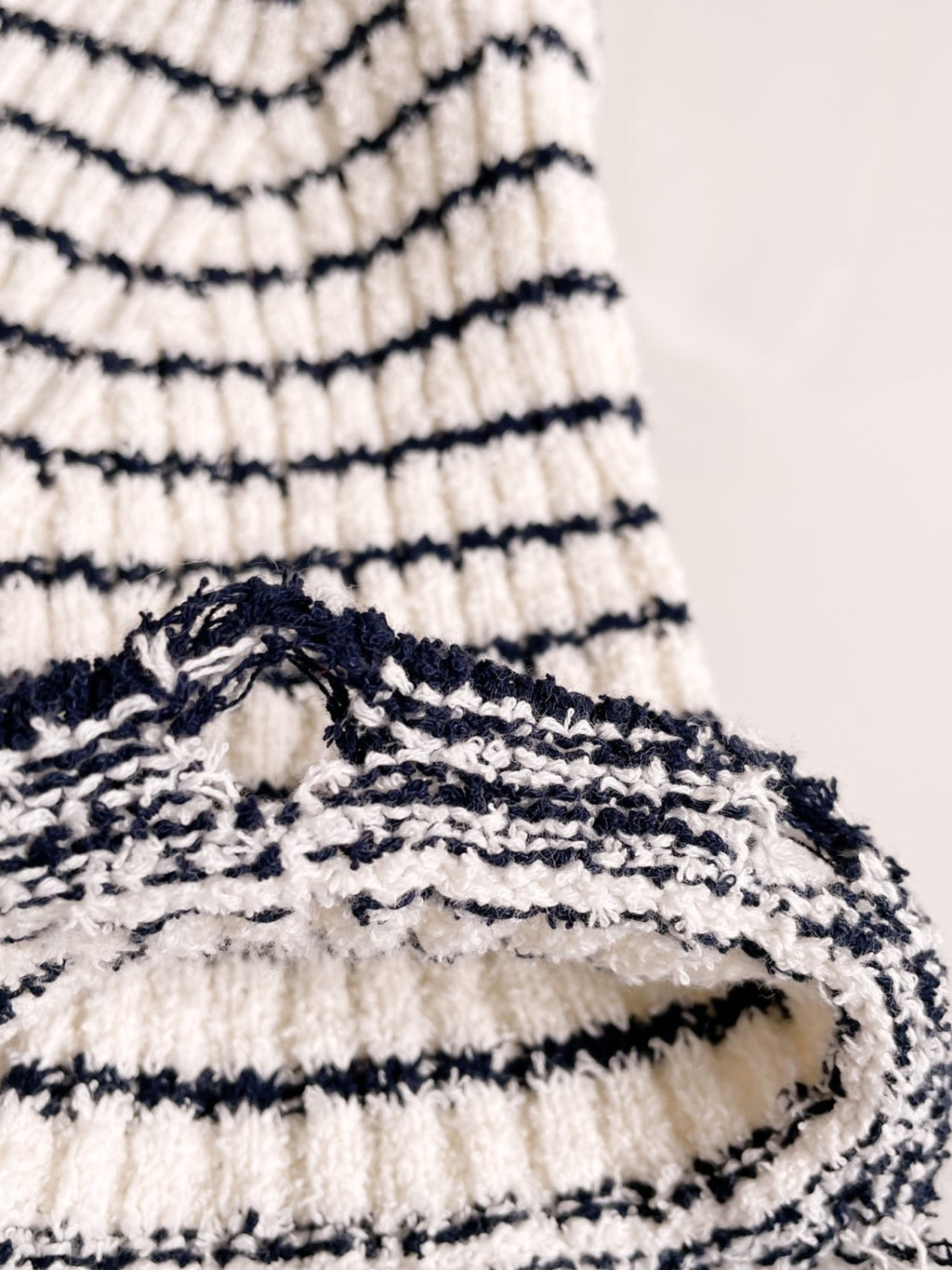 Women's Summer Logo Letter Printed Striped Round Neck Knit Short Sleeve T-Shirt #74843