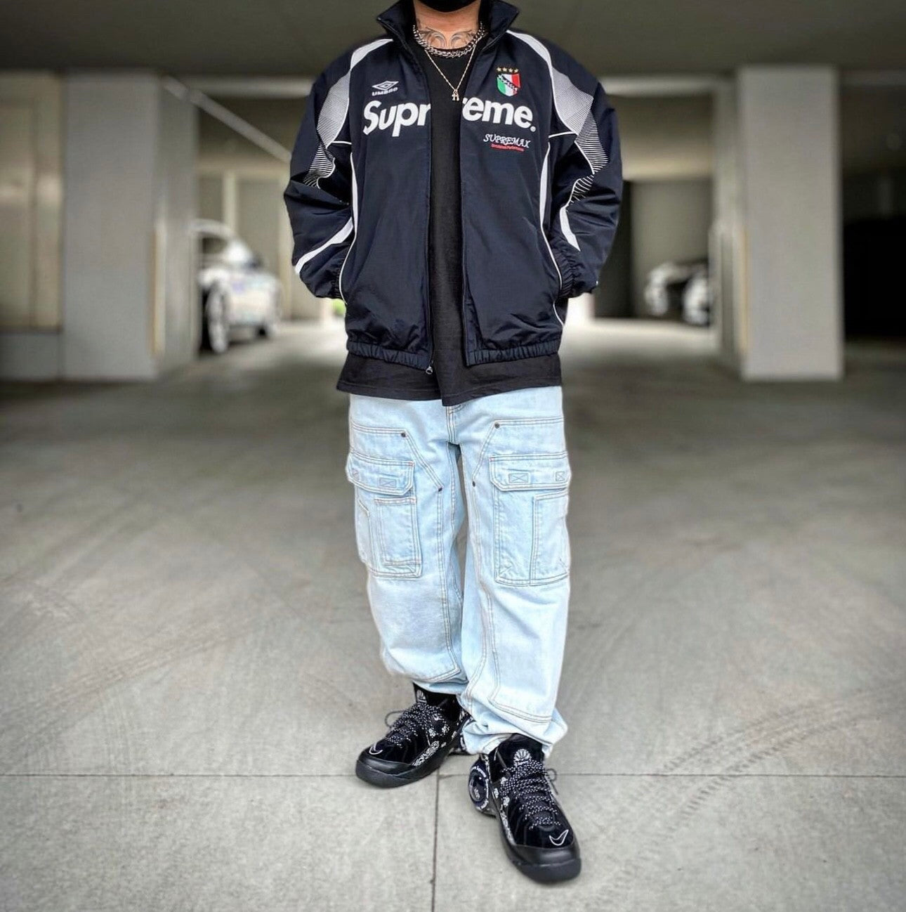 x Umbro Men's Women's Spring & Autumn Solid Color Zipper Loose Waterproof Nylon Hooded Long Sleeve Track Jacket #71417