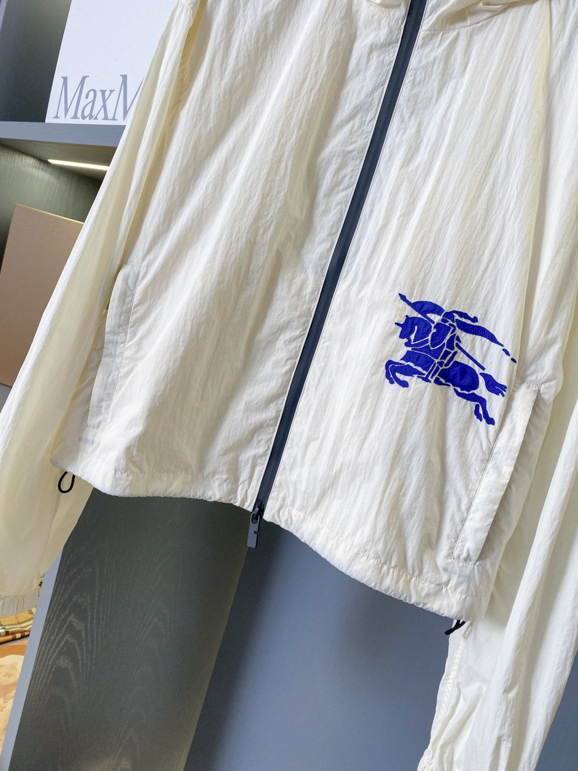 Women's Spring and Autumn Solid Color Logo Printed Hooded Zipper Long Sleeve Jacket #72151