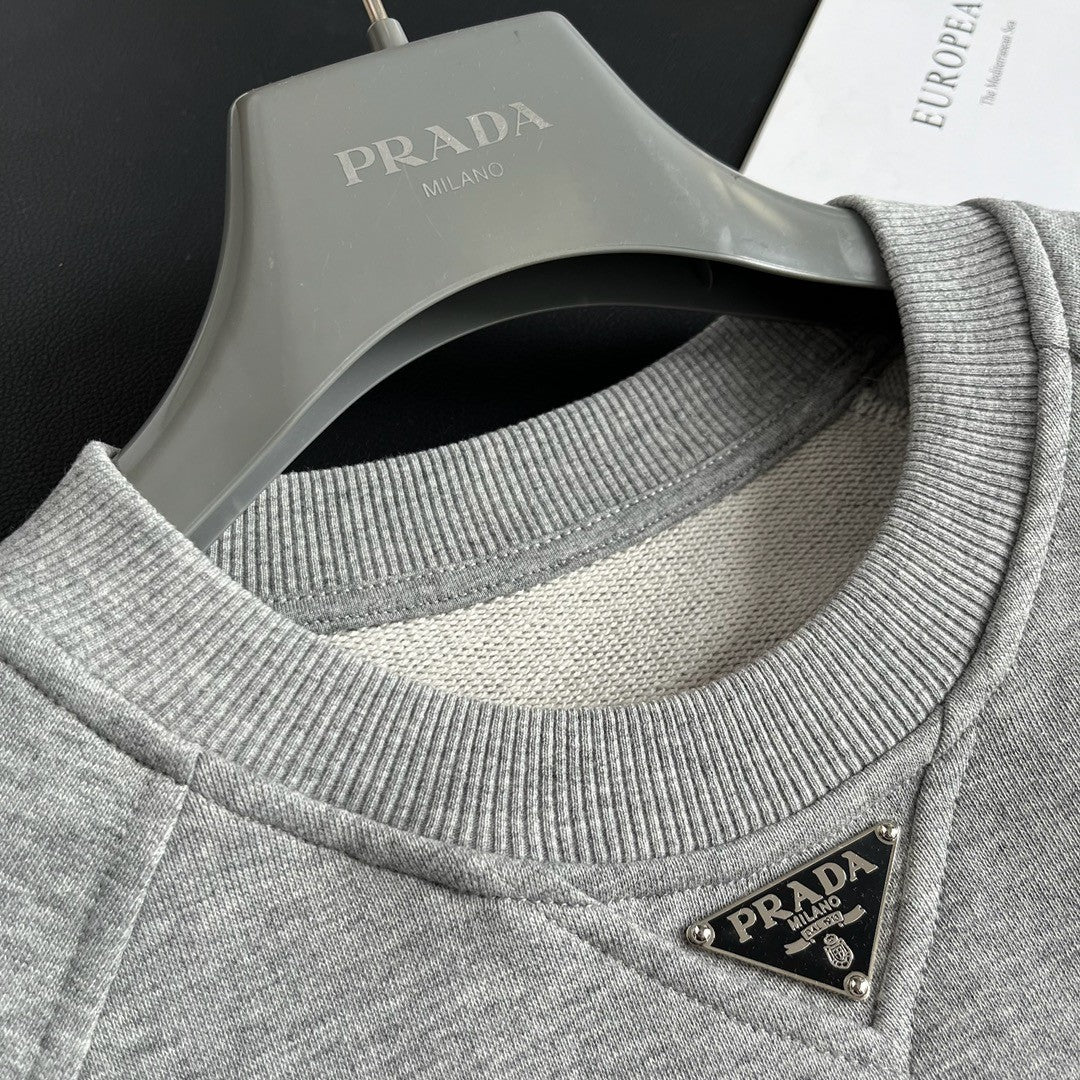 Women's Spring and Autumn Logo Applique Round Neck Cotton Pullover Long Sleeve Sweatshirt #72846