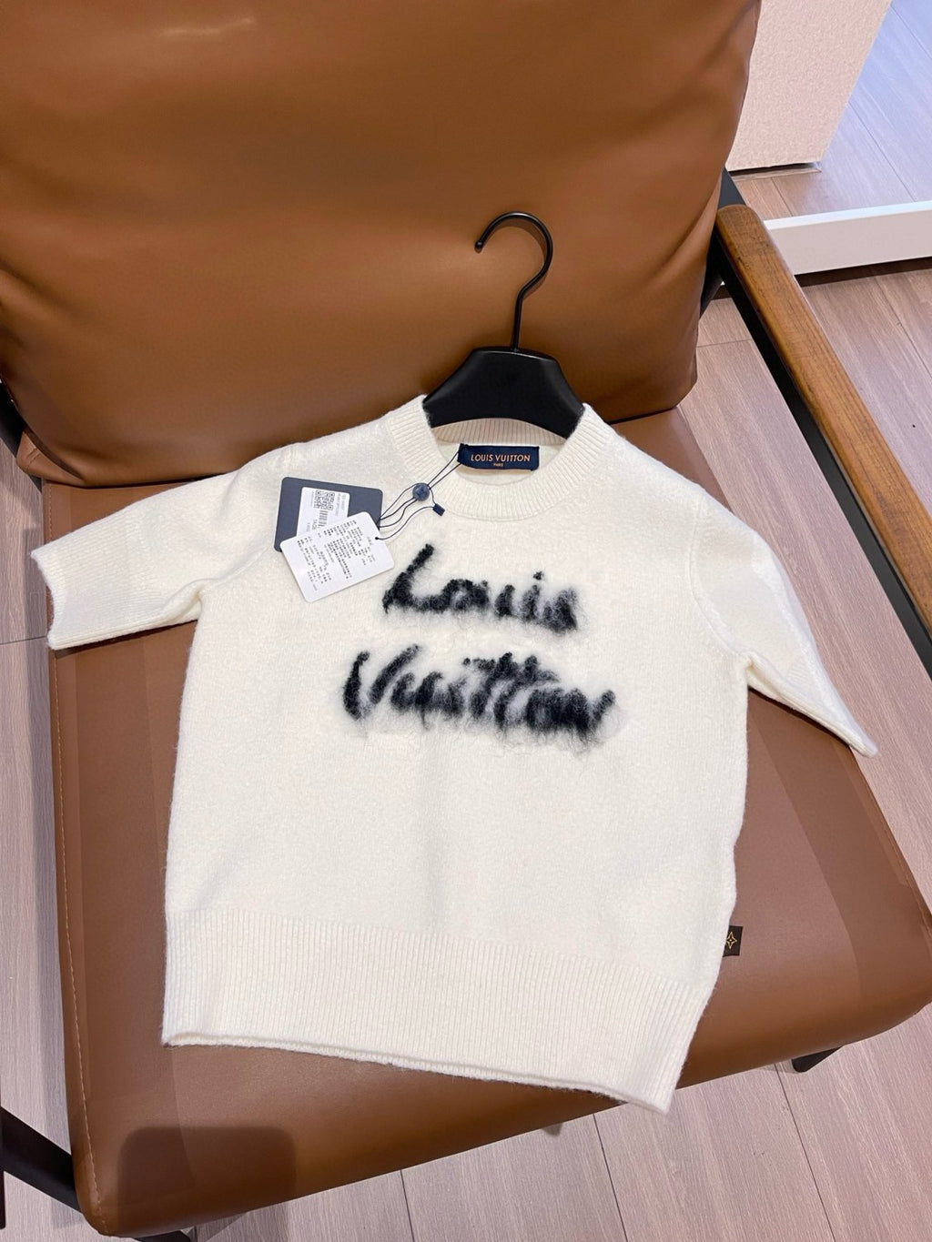 Women's Summer Round Neck Monogrammed Cashmere Short Sleeve T-shirt #73666