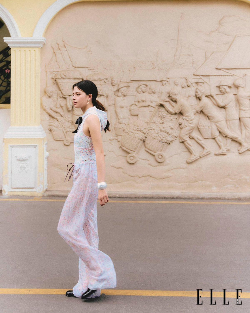 Women's Summer Colorful Fish Print Two Piece Silk Casual Pants #75883