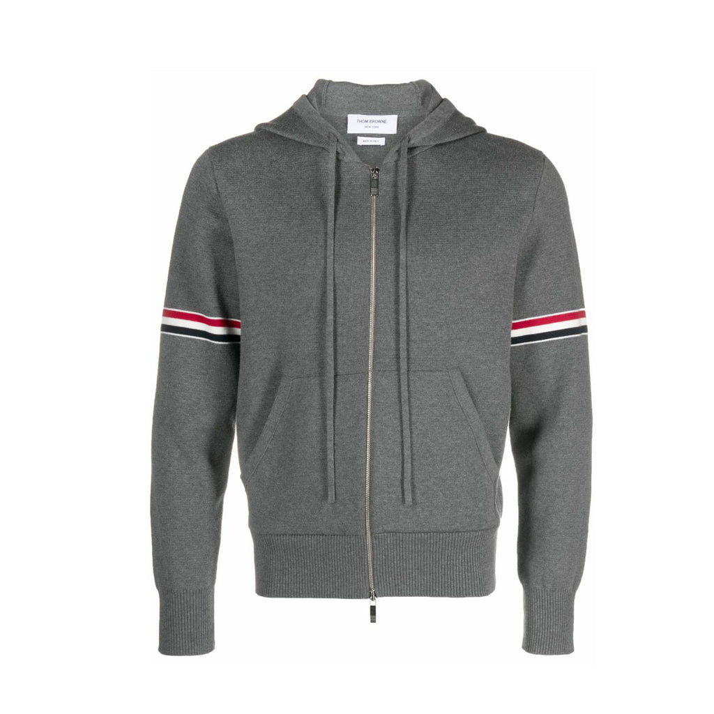 TB  Men's Spring & Autumn Cotton Armband Embellished Solid Color Zipper Fitted Hooded Cardigan Jacket Ngvp #1943