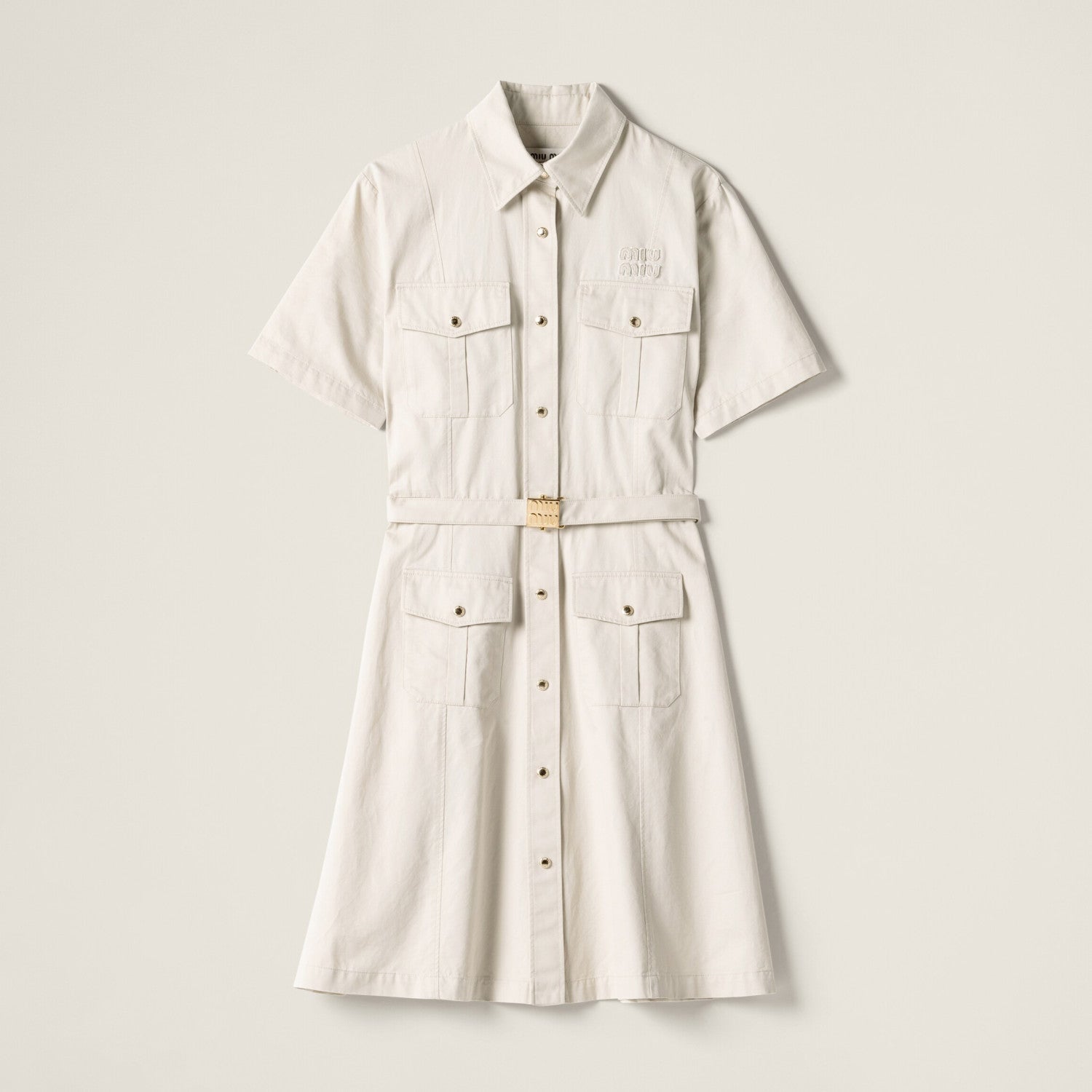 Women's Summer Spring Summer Solid Color Logo Single Breasted Short Casual Short Sleeve Dresses #72426