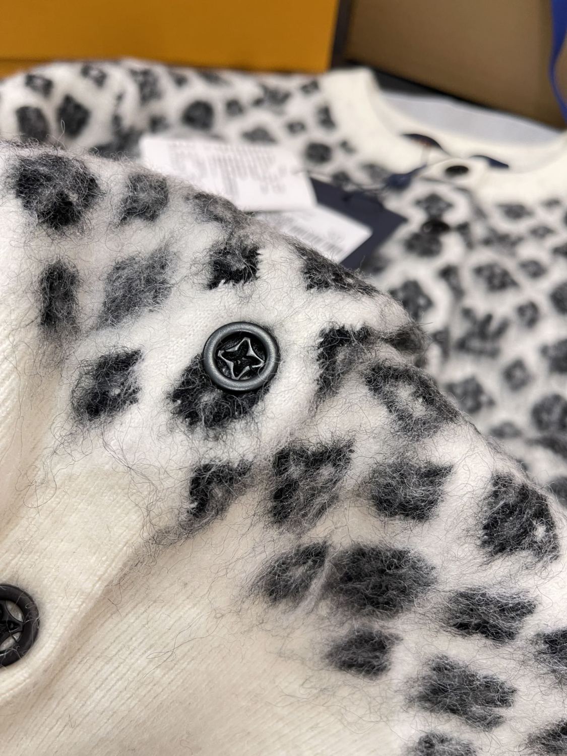 Women's Spring and Autumn Floral Button Hollow Ribbed Round Neck Single Breasted Long Sleeve Knit Sweater Jacket #73668