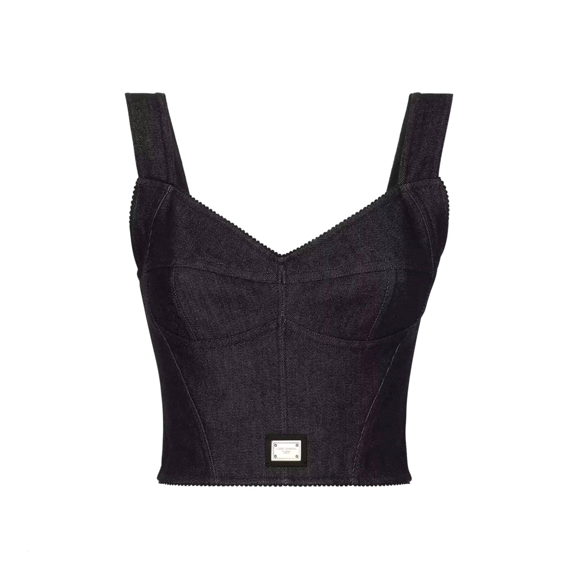 Women's Solid Colour Vest Washed Denim Bra Style Suspender Jacket Lined Leopard Printed #76862