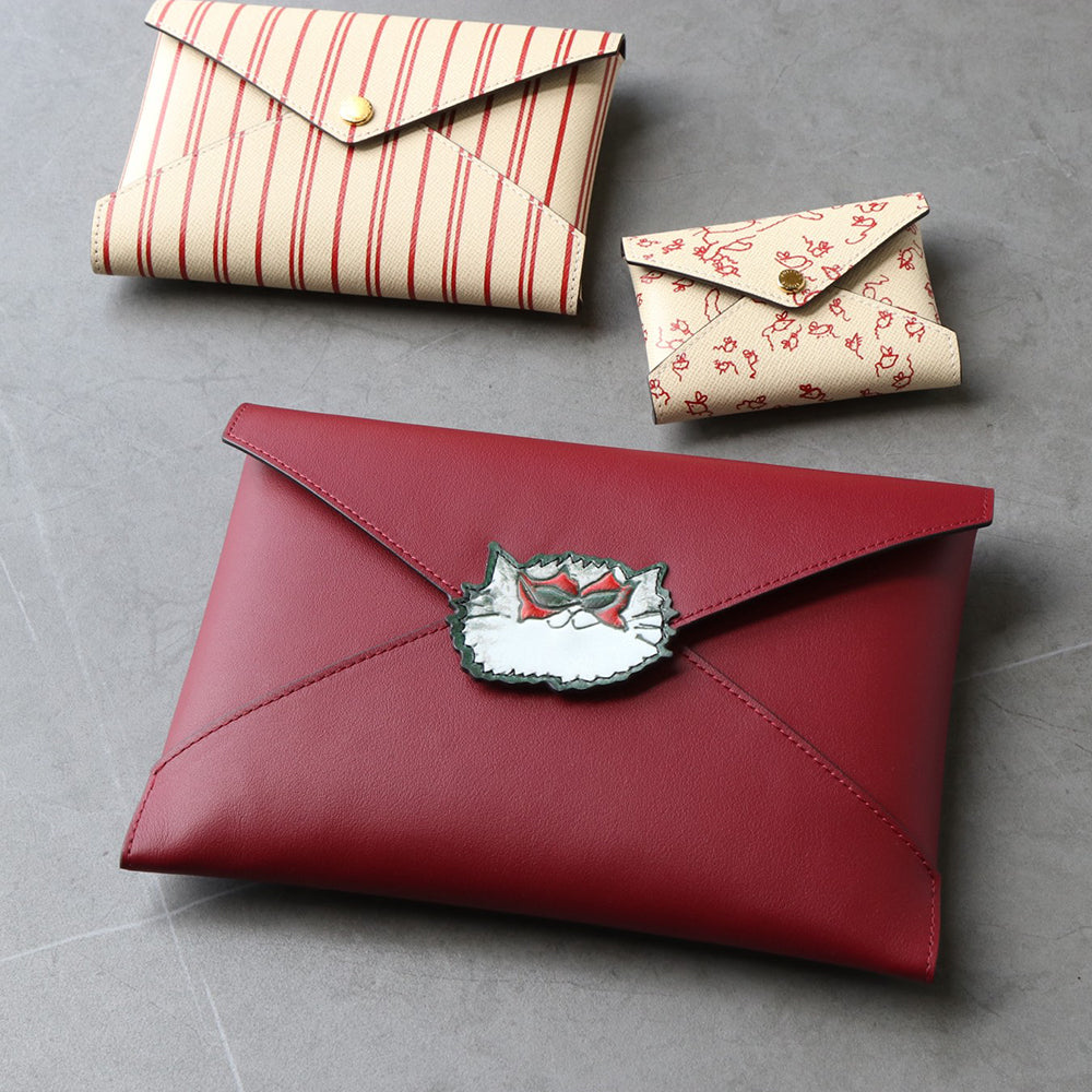 Grace and collaboration Kirigami Pochette Cowhide leather Three-piece set Clutch Bag Bags #193889