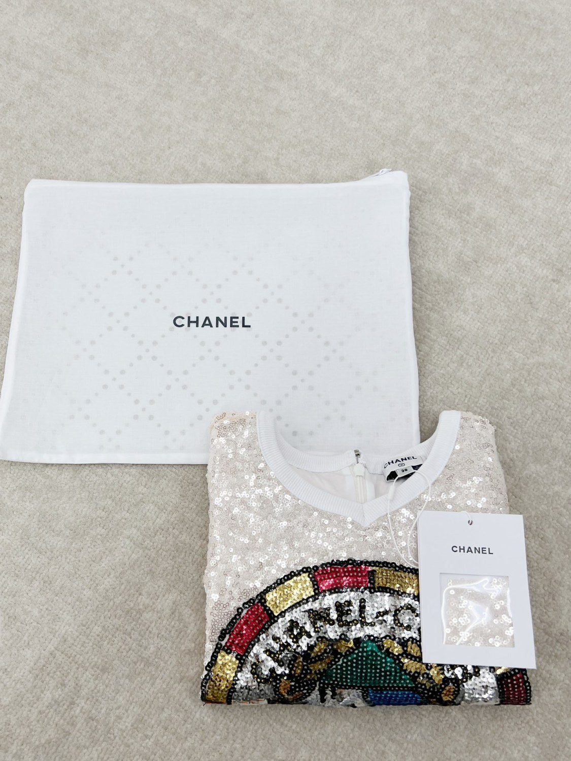 Women's Summer Sequins Geometric Pattern Solid Color Round Neck Short Sleeve T-Shirt #75461