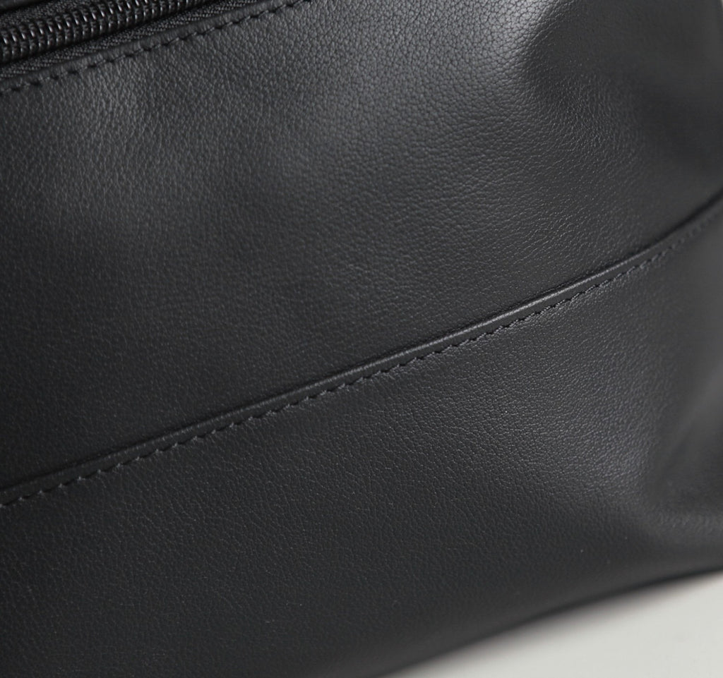 Men's Letter Print Black Calfskin Single Shoulder Crossbody Bag Bags #77712