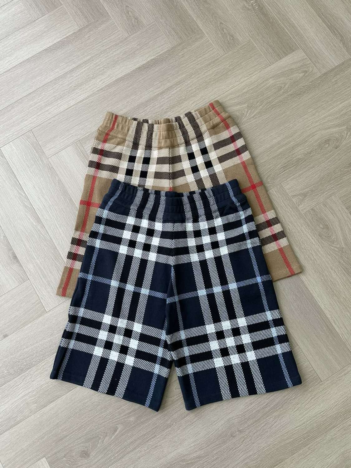 Men's Summer Colour Block Check Full Print Mid Waist Elasticated Shorts Pants #99537