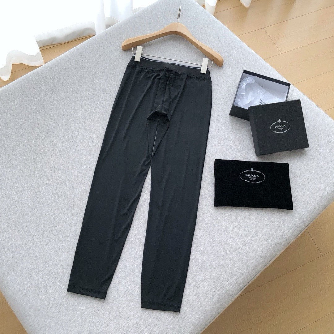 Women's Spring and Autumn Black Slim Leggings Bottom Pants #72623