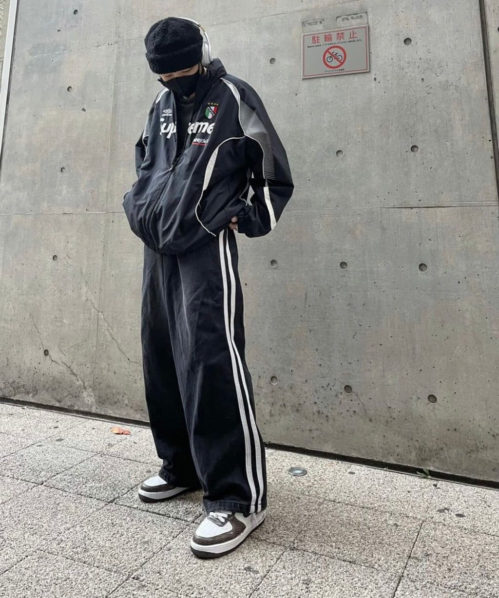 x Umbro Men's Women's Spring & Autumn Solid Color Zipper Loose Waterproof Nylon Hooded Long Sleeve Track Jacket #71417