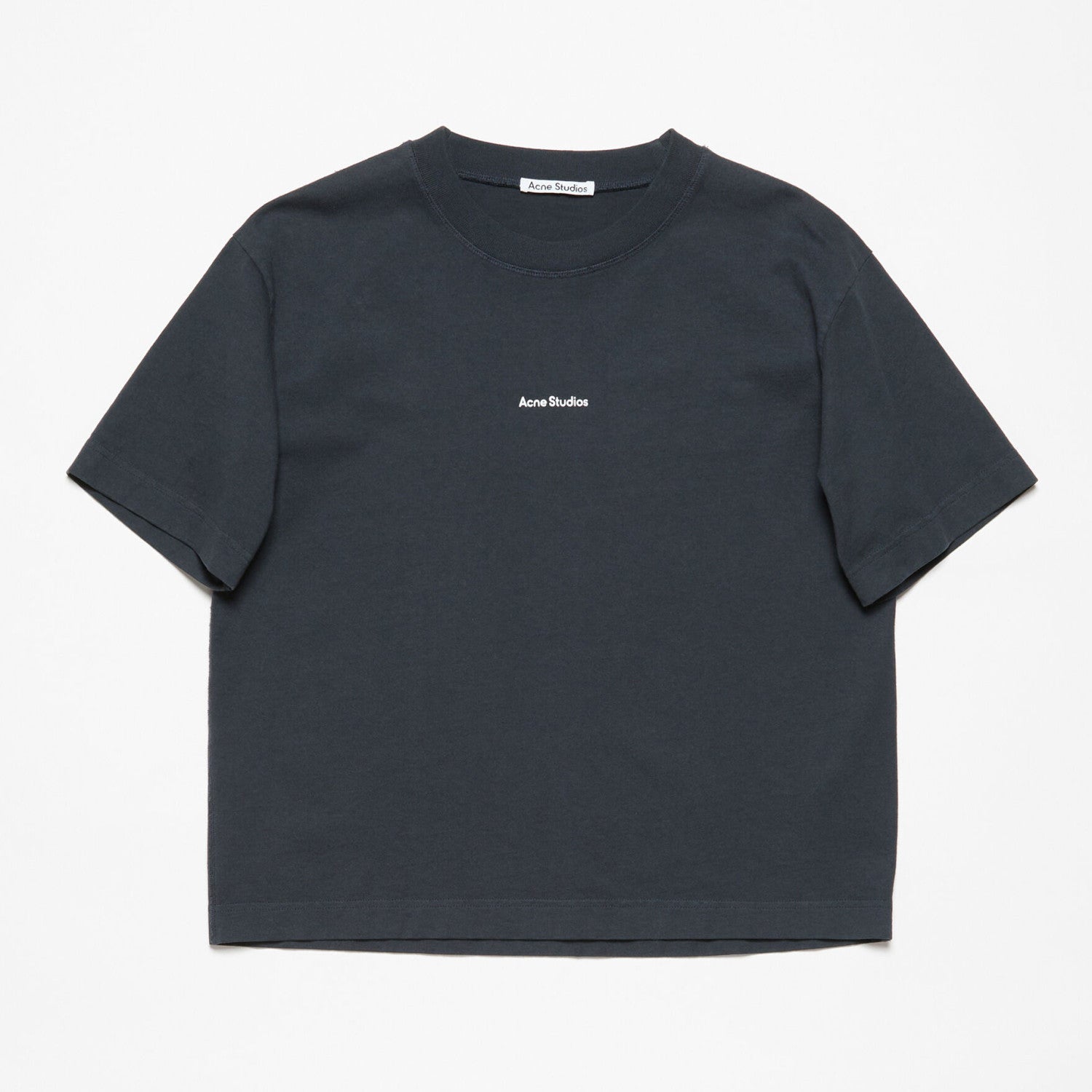 Men's Summer Solid Color Round Neck Pullover Loose Plain Knit Drop Shoulder Letter Short Sleeve T-Shirt #98369